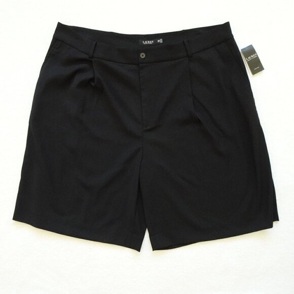 Lauren Ralph Lauren Pants - Ralph Lauren Stretch Shorts Women's Plus Size 20W Black Stretch Pleated